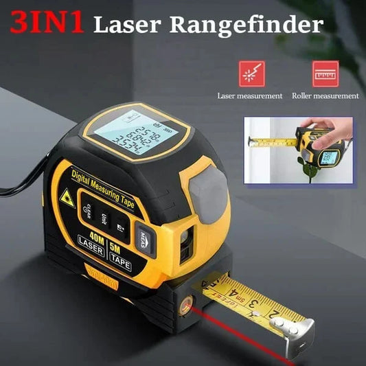Ruban à mesurer laser infrarouge 3-en-1 (impérial et métrique)🎁Livraison gratuite
